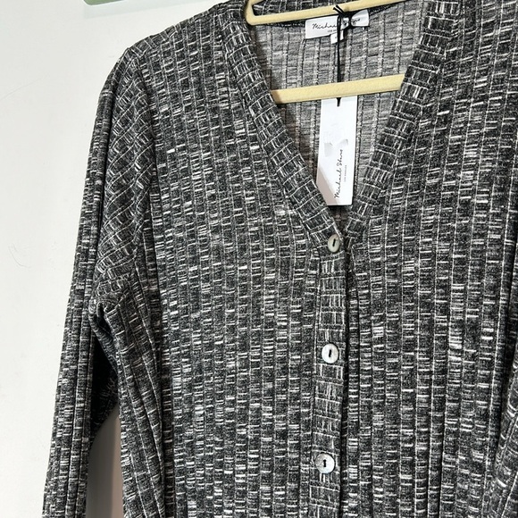 MICHAEL STARS GRAY BUTTON FRONT CARDIGAN DRESS BELTED PLUS SIZE 1X WOMEN’S NEW - Picture 5 of 10